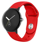 Bracelet de montre en silicone à boucle inversée de couleur unie, pour Google Pixel Watch 4 / 3 / 2 / 1 41 mm