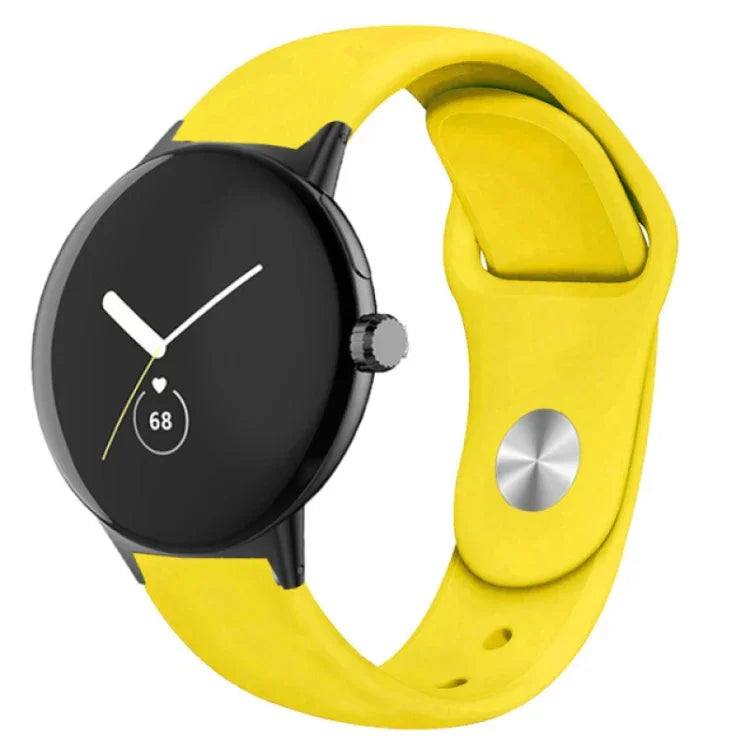 Bracelet de montre en silicone à boucle inversée de couleur unie, pour Google Pixel Watch 4 / 3 / 2 / 1 41 mm