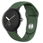 Bracelet de montre en silicone à boucle inversée de couleur unie, pour Google Pixel Watch 4 / 3 / 2 / 1 41 mm
