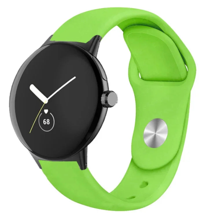 Bracelet de montre en silicone à boucle inversée de couleur unie, pour Google Pixel Watch 4 / 3 / 2 / 1 41 mm