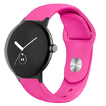 Bracelet de montre en silicone à boucle inversée de couleur unie, pour Google Pixel Watch 4 / 3 / 2 / 1 41 mm