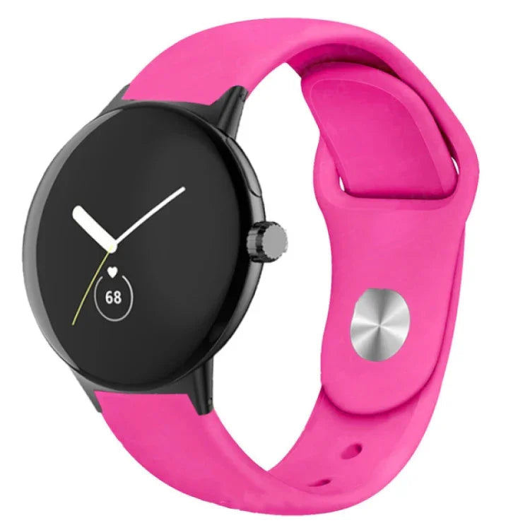 Bracelet de montre en silicone à boucle inversée de couleur unie, pour Google Pixel Watch 4 / 3 / 2 / 1 41 mm