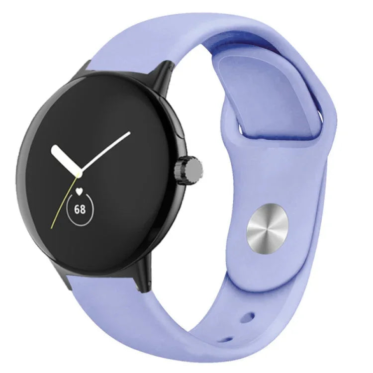 Bracelet de montre en silicone à boucle inversée de couleur unie, pour Google Pixel Watch 4 / 3 / 2 / 1 41 mm