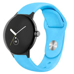 Bracelet de montre en silicone à boucle inversée de couleur unie, pour Google Pixel Watch 4 / 3 / 2 / 1 41 mm