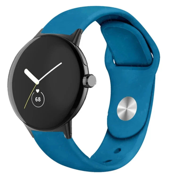 Bracelet de montre en silicone à boucle inversée de couleur unie, pour Google Pixel Watch 4 / 3 / 2 / 1 41 mm