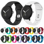 Bracelet de montre en silicone à boucle inversée de couleur unie, pour Google Pixel Watch 4 / 3 / 2 / 1 41 mm
