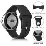 Bracelet de montre en silicone à boucle inversée de couleur unie, pour Google Pixel Watch 4 / 3 / 2 / 1 41 mm