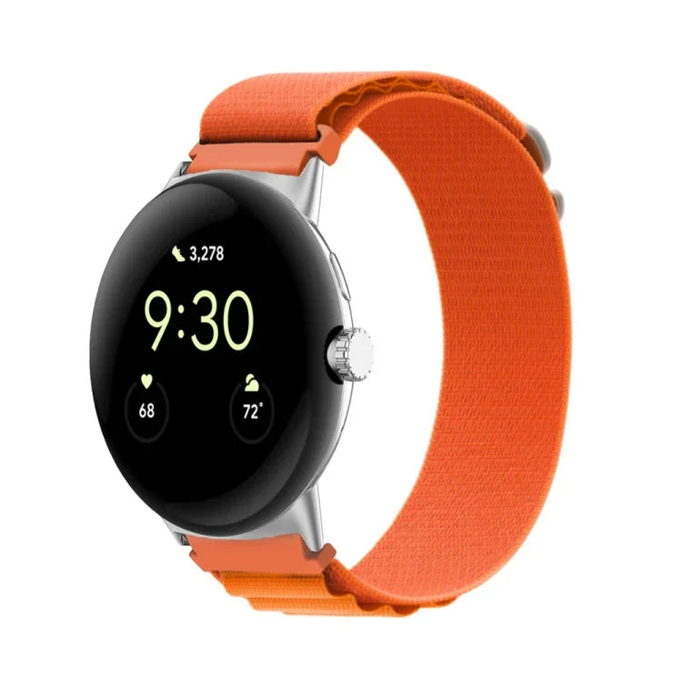 Bracelet de montre en nylon avec connecteur argenté, pour Google Pixel Watch 4 / 3 / 2 / 1 41mm
