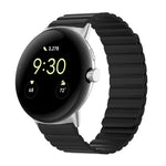 Bracelet de montre magnétique en silicone en deux sections, pour Google Pixel Watch 4 / 3 / 2 / 1 41mm