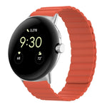 Bracelet de montre magnétique en silicone en deux sections, pour Google Pixel Watch 4 / 3 / 2 / 1 41mm