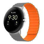Bracelet de montre magnétique en silicone en deux sections, pour Google Pixel Watch 4 / 3 / 2 / 1 41mm
