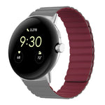 Bracelet de montre magnétique en silicone en deux sections, pour Google Pixel Watch 4 / 3 / 2 / 1 41mm