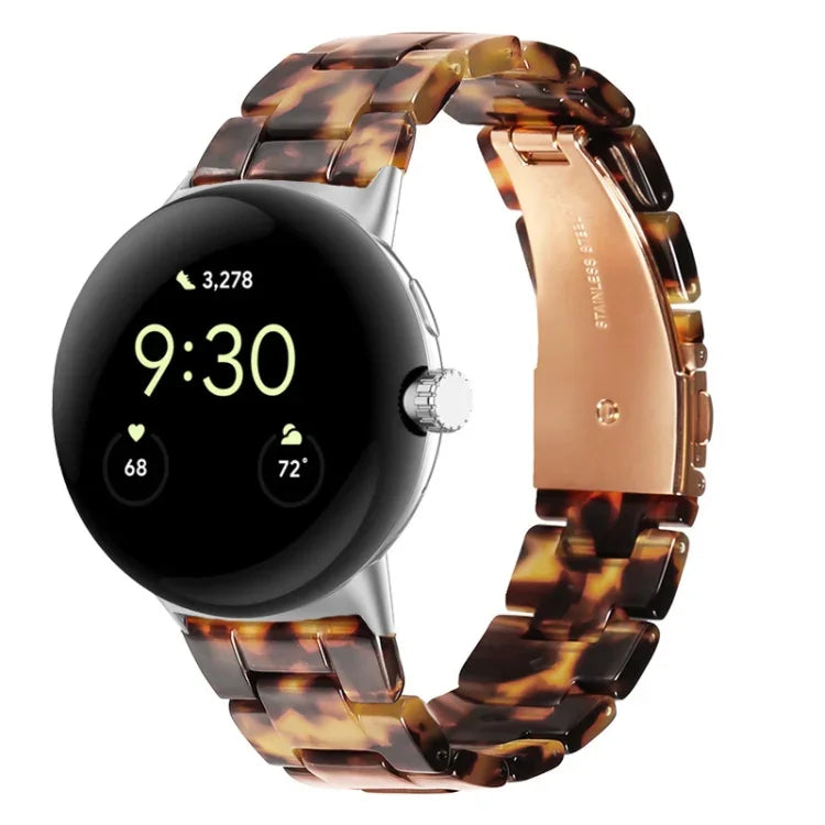 Bracelet de montre en résine à trois maillons, pour Google Pixel Watch 4 / 3 / 2 / 1 41mm