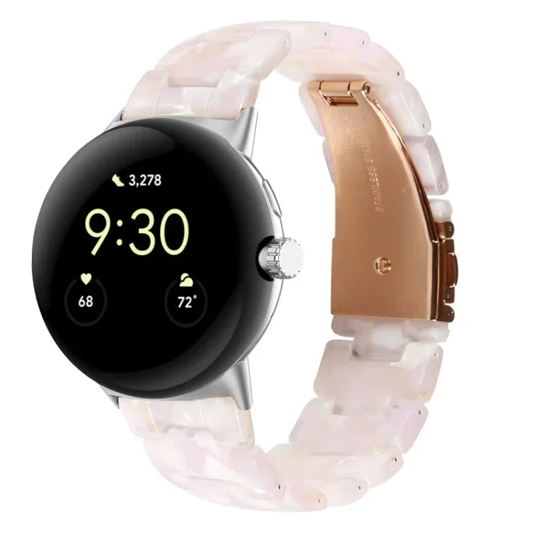 Bracelet de montre en résine à trois maillons, pour Google Pixel Watch 4 / 3 / 2 / 1 41mm