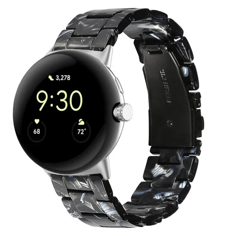 Bracelet de montre en résine à trois maillons, pour Google Pixel Watch 4 / 3 / 2 / 1 41mm