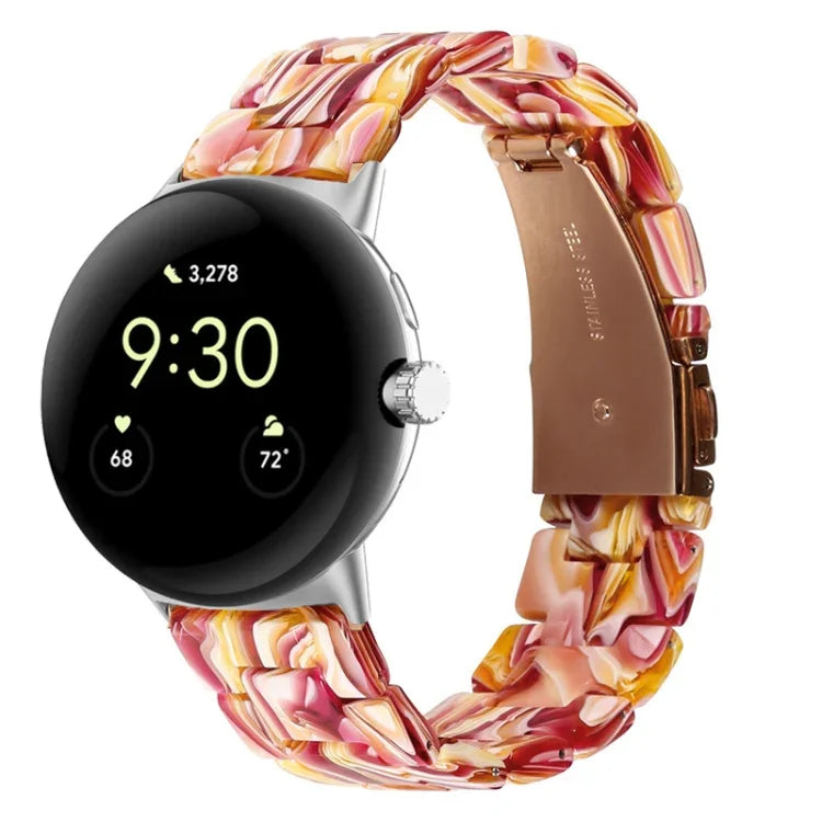 Bracelet de montre en résine à trois maillons, pour Google Pixel Watch 4 / 3 / 2 / 1 41mm