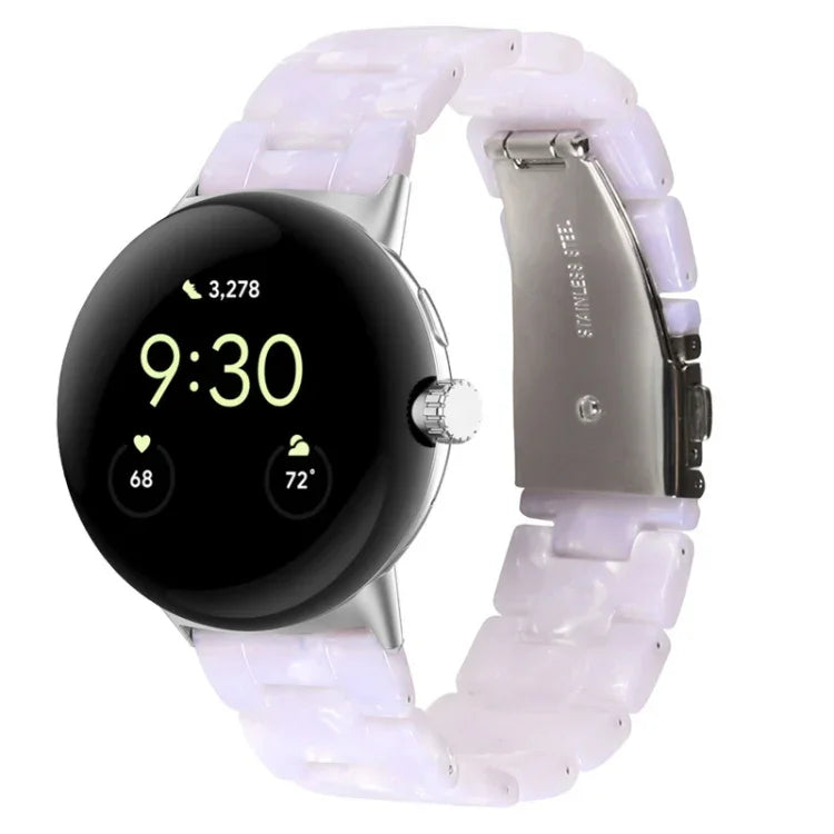 Bracelet de montre en résine à trois maillons, pour Google Pixel Watch 4 / 3 / 2 / 1 41mm