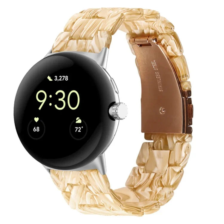 Bracelet de montre en résine à trois maillons, pour Google Pixel Watch 4 / 3 / 2 / 1 41mm