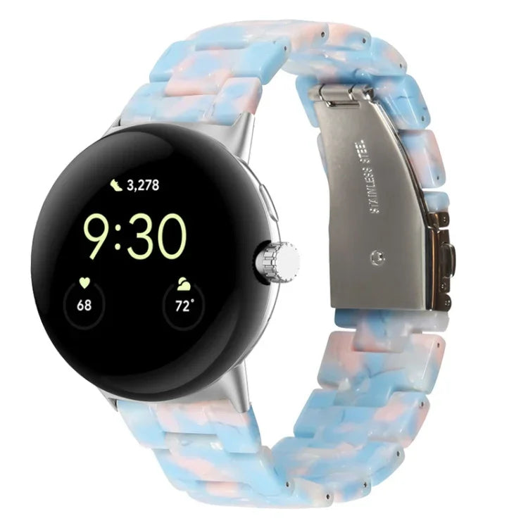 Bracelet de montre en résine à trois maillons, pour Google Pixel Watch 4 / 3 / 2 / 1 41mm