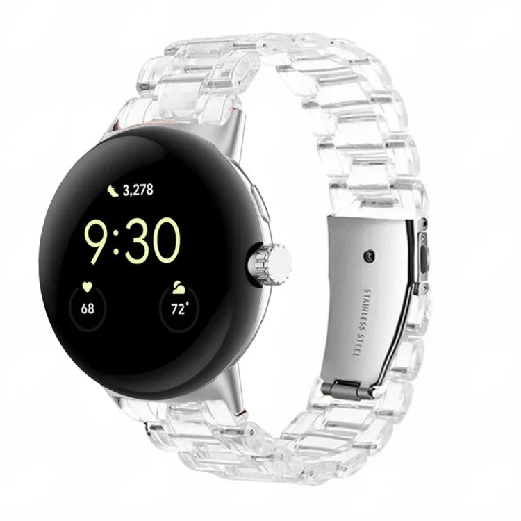 Bracelet de montre en résine à trois maillons, pour Google Pixel Watch 4 / 3 / 2 / 1 41mm