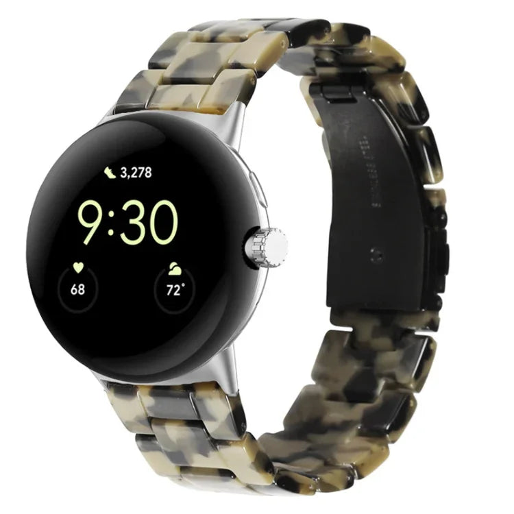 Bracelet de montre en résine à trois maillons, pour Google Pixel Watch 4 / 3 / 2 / 1 41mm