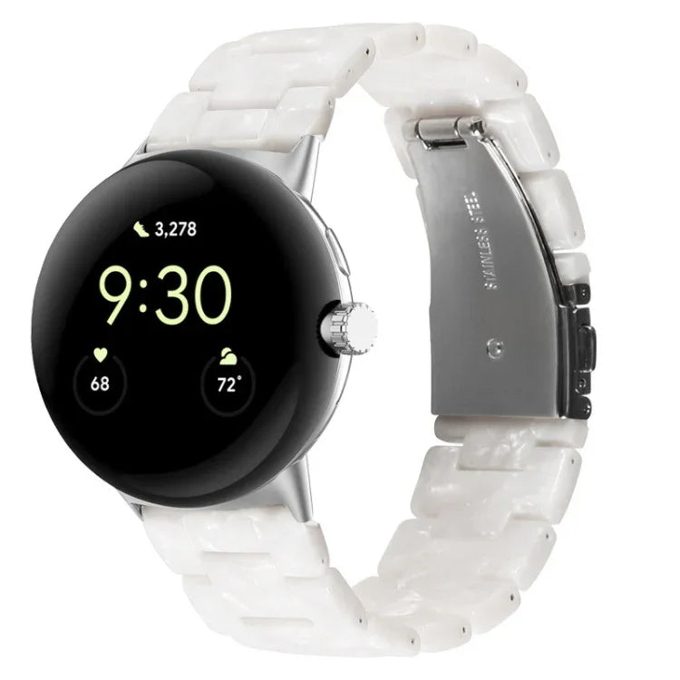 Bracelet de montre en résine à trois maillons, pour Google Pixel Watch 4 / 3 / 2 / 1 41mm