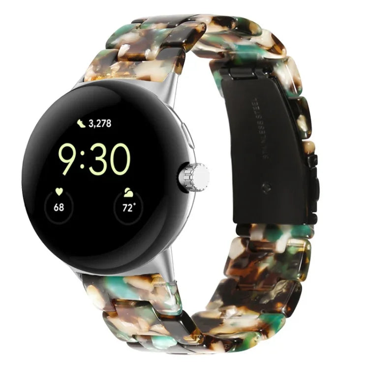 Bracelet de montre en résine à trois maillons, pour Google Pixel Watch 4 / 3 / 2 / 1 41mm