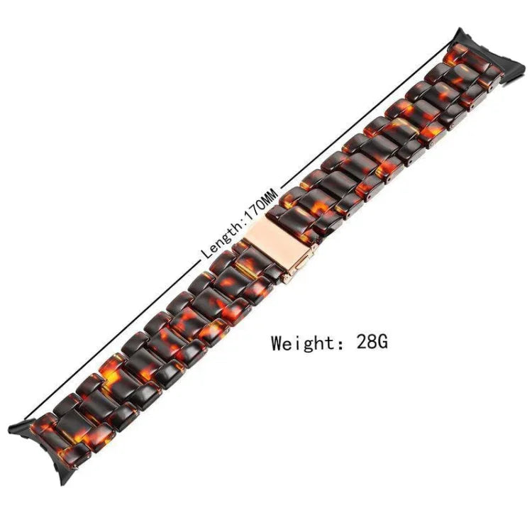 Bracelet de montre en résine à trois maillons, pour Google Pixel Watch 4 / 3 / 2 / 1 41mm