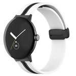Bracelet de montre en silicone à boucle déployante bicolore, pour Google Pixel Watch 4 / 3 / 2 / 1 41mm