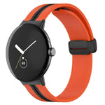 Bracelet de montre en silicone à boucle déployante bicolore, pour Google Pixel Watch 4 / 3 / 2 / 1 41mm