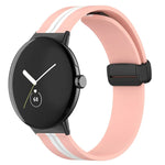 Bracelet de montre en silicone à boucle déployante bicolore, pour Google Pixel Watch 4 / 3 / 2 / 1 41mm