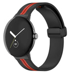 Bracelet de montre en silicone à boucle déployante bicolore, pour Google Pixel Watch 4 / 3 / 2 / 1 41mm