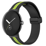 Bracelet de montre en silicone à boucle déployante bicolore, pour Google Pixel Watch 4 / 3 / 2 / 1 41mm