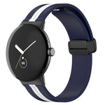 Bracelet de montre en silicone à boucle déployante bicolore, pour Google Pixel Watch 4 / 3 / 2 / 1 41mm