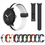 Bracelet de montre en silicone à boucle déployante bicolore, pour Google Pixel Watch 4 / 3 / 2 / 1 41mm