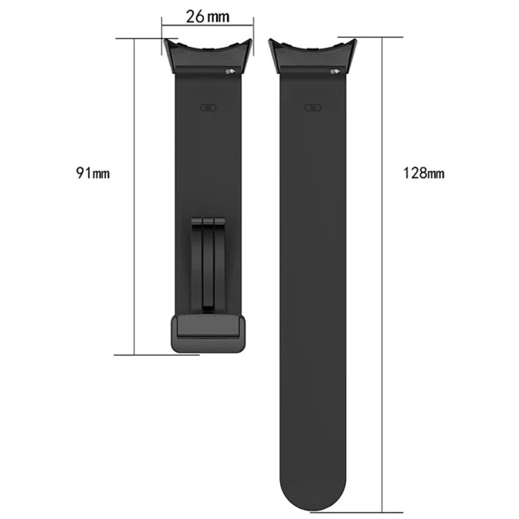 Bracelet de montre en silicone à boucle déployante bicolore, pour Google Pixel Watch 4 / 3 / 2 / 1 41mm