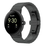 Bracelet de montre en métal à boucle papillon à perle unique, pour Google Pixel Watch 4 / 3 / 2 / 1 41mm