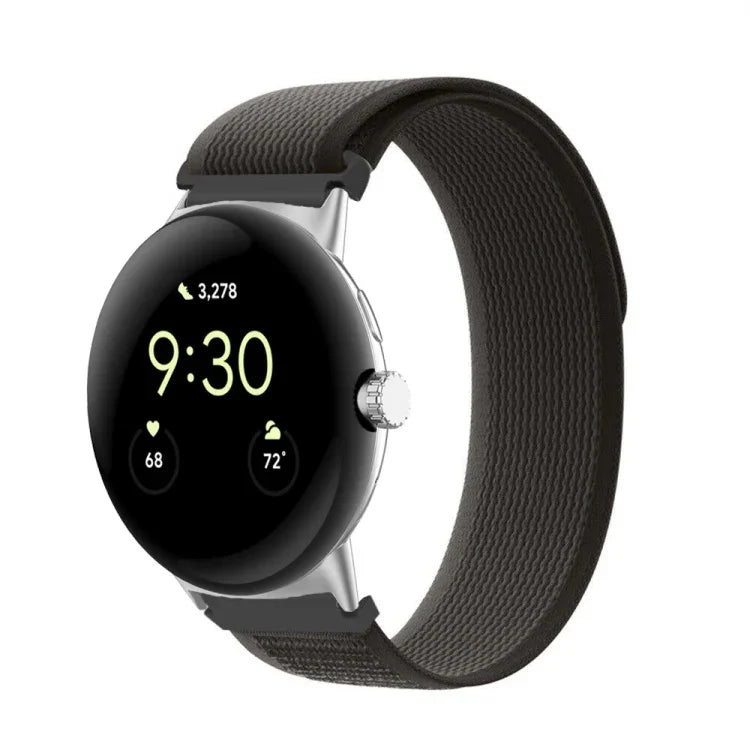 Bracelet de montre en nylon avec connecteur argenté en boucle, pour Google Pixel Watch 4 / 3 / 2 / 1 41mm
