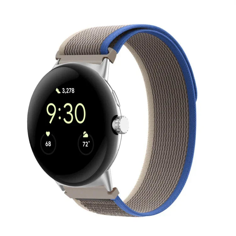 Bracelet de montre en nylon avec connecteur argenté en boucle, pour Google Pixel Watch 4 / 3 / 2 / 1 41mm