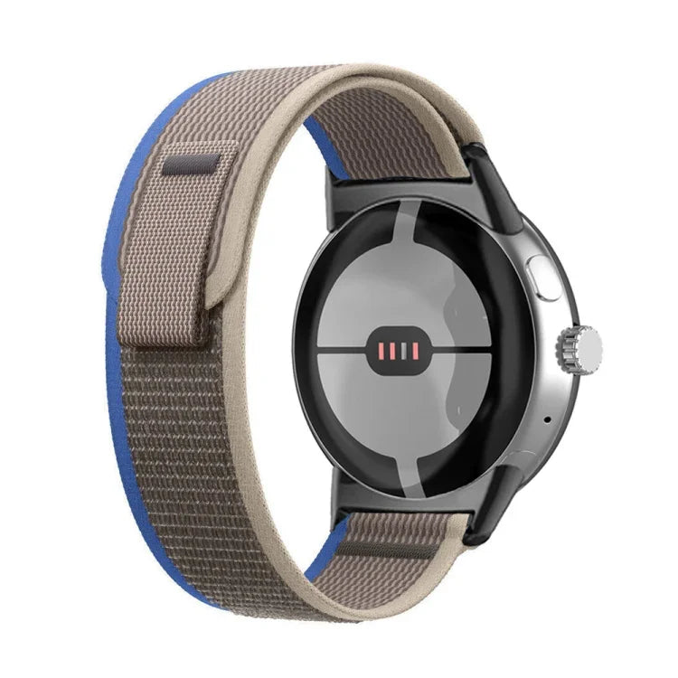 Bracelet de montre en nylon avec connecteur noir en boucle, pour Google Pixel Watch 4 / 3 / 2 / 1 41mm