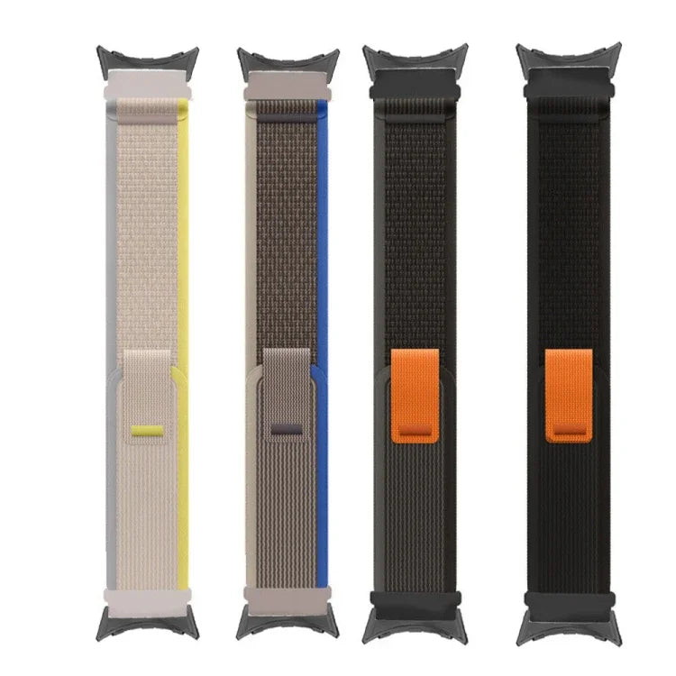 Bracelet de montre en nylon avec connecteur noir en boucle, pour Google Pixel Watch 4 / 3 / 2 / 1 41mm