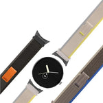 Bracelet de montre en nylon avec connecteur noir en boucle, pour Google Pixel Watch 4 / 3 / 2 / 1 41mm