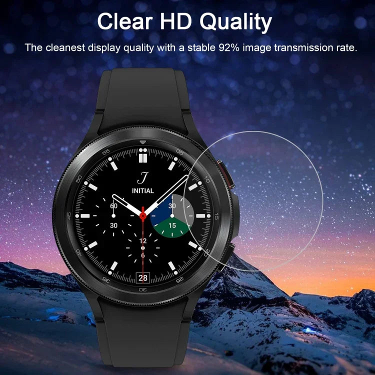 Protecteur d'écran en verre trempé 9H 2.5D de 0.26mm pour montre, pour Samsung Galaxy Watch4 Classic 46mm, pour Samsung Galaxy Watch4 40mm