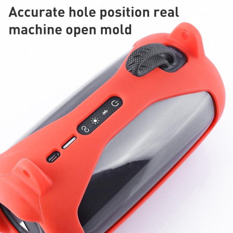 Housse en silicone pour enceinte Bluetooth avec effet lumière colorée et sangle d'épaule, pour JBL Pulse 5 Noir, pour JBL Pulse 5 Rouge, pour JBL Pulse 5 Bleu