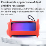 Housse en silicone pour enceinte Bluetooth avec effet lumière colorée et sangle d'épaule, pour JBL Pulse 5 Noir, pour JBL Pulse 5 Rouge, pour JBL Pulse 5 Bleu