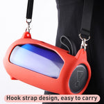 Housse en silicone pour enceinte Bluetooth avec effet lumière colorée et sangle d'épaule, pour JBL Pulse 5 Noir, pour JBL Pulse 5 Rouge, pour JBL Pulse 5 Bleu
