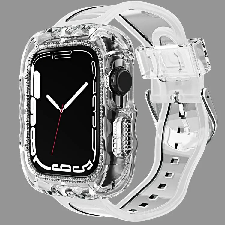 Bracelet de montre intégré en TPU, pour Apple Watch Series 9&8&7 41mm/SE2025&SE 2&6&SE&5&4 40mm, pour Apple Watch Series 9&8&7 45mm/SE2025&SE 2&6&SE&5&4 44mm