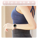 Bracelet intelligent étanche 1,2 pouce CF12 avec sangle en acier, support de surveillance de la fréquence cardiaque / surveillance de la pression artérielle, sangle en acier CF12 (noir)