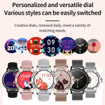 Bracelet intelligent étanche 1,2 pouce CF12 avec sangle en acier, support de surveillance de la fréquence cardiaque / surveillance de la pression artérielle, sangle en acier CF12 (noir)