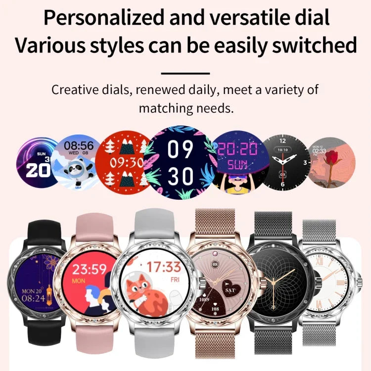 Bracelet intelligent étanche 1,2 pouce CF12 avec sangle en acier, support de surveillance de la fréquence cardiaque / surveillance de la pression artérielle, sangle en acier CF12 (noir)